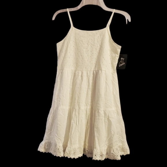 NWT Art Class Girls Eyelet White Dress L 10/12 - Picture 8 of 8